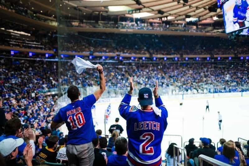 New York : match des New York Rangers au Madison Square Garden
