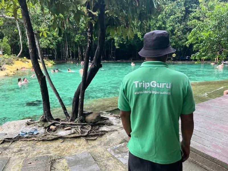 Billet Krabi : Visite du temple de la grotte du tigre, de la piscine d'émeraude et des sources d'eau chaude