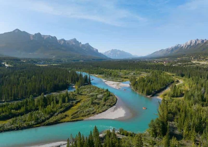 Billet Canmore : excursions panoramiques en rafting d'une heure et demie dans les Rocheuses