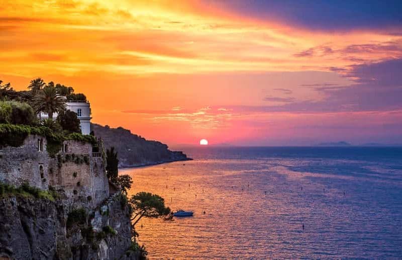 Sorrente : visite à pied de la ville du coucher de soleil avec dégustation de limoncello