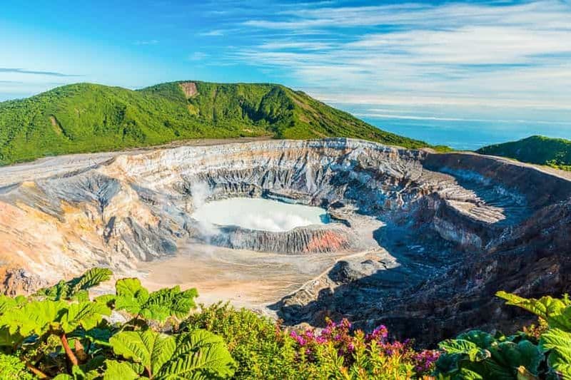 Billet Volcan Poás, plantation de café et jardins de la cascade de La Paz