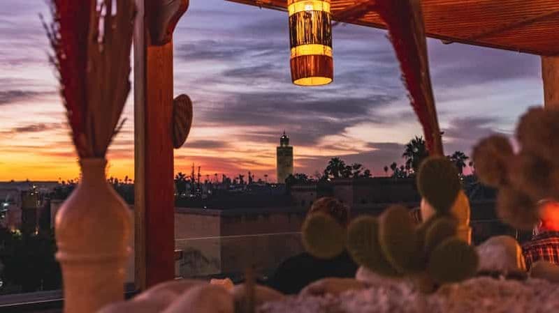 Marrakech : Dîner sur le toit avec vue sur la Koutoubia