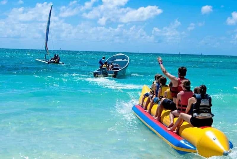 Hurghada : Maison des dauphins et sports nautiques Banana en bateau rapide