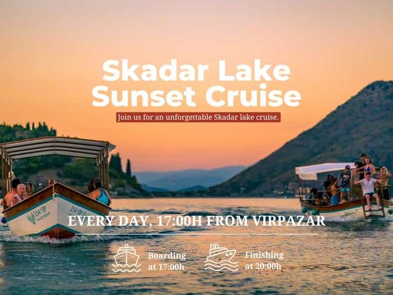 Billet Virpazar : Inoubliable croisière au coucher du soleil vers le monastère de Kom