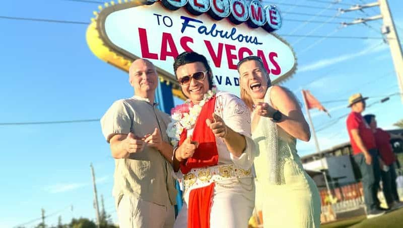 Billet Las Vegas : Mariage d'Elvis avec photos de l'enseigne de Las Vegas incluses