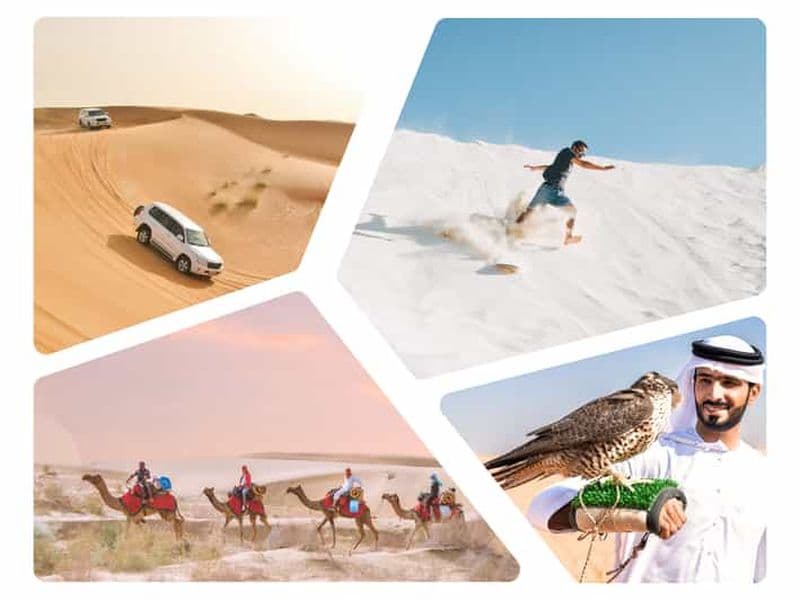 Doha : safari dans les dunes, balade à dos de chameau et sandboard avec transfert