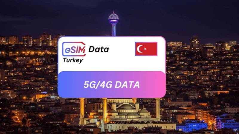 Billet Ankara : Plan de données 4G pour les voyageurs en Turquie