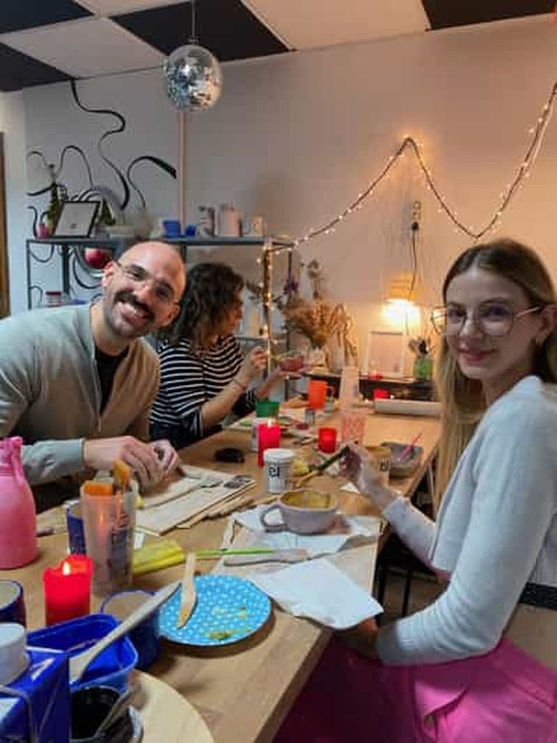 Expérience exclusive de poterie pour un couple avec vin et collations