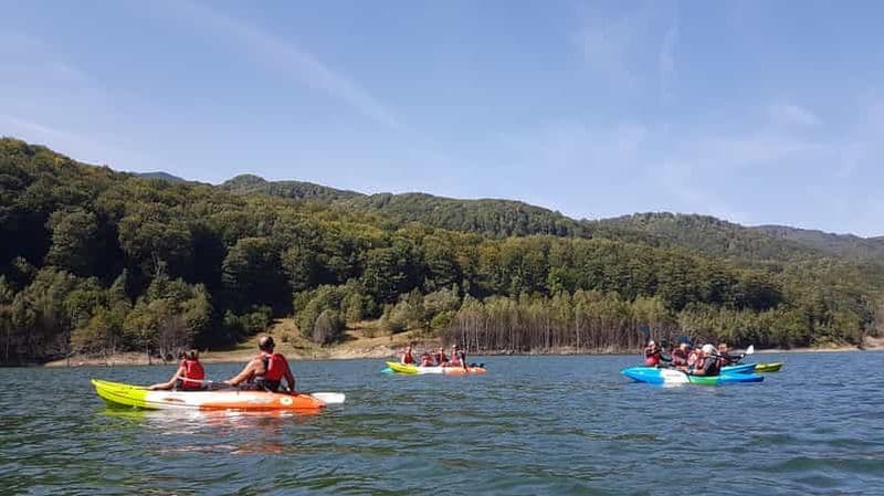 Kayak et via ferrata sur le lac Siriu