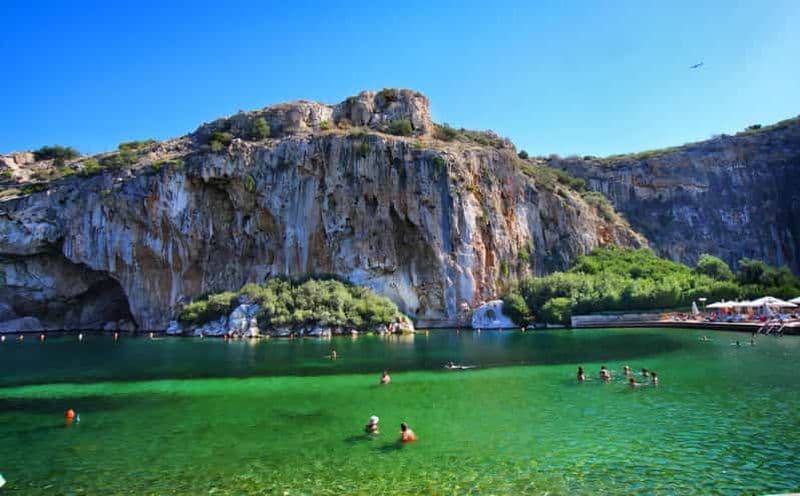 Billet Au départ d'Athènes : Visite de la station thermale du lac Vouliagmeni et du temple de Poséidon