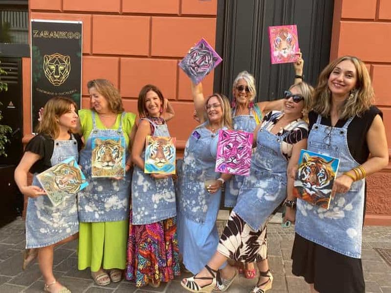 Billet Tenerife : Soirée vin et peinture avec un artiste local