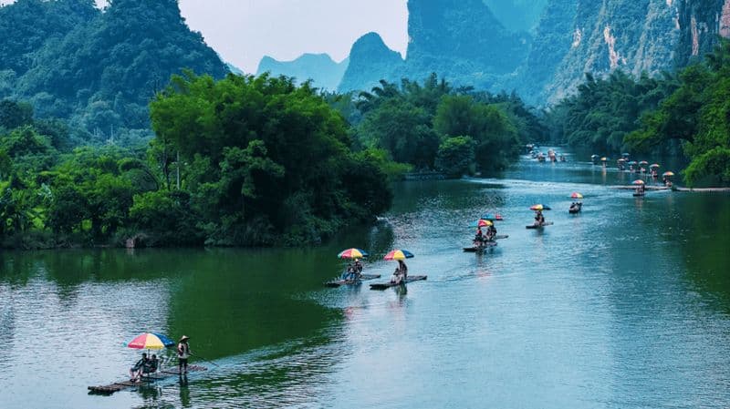 Yangshuo : Rafting en bambou sur la rivière Yulong