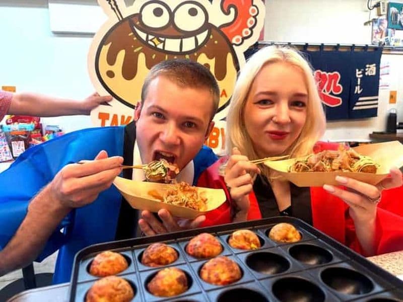 Billet Osaka : cours de cuisine Takoyaki Okonomiyaki et Fes inDoutonbori
