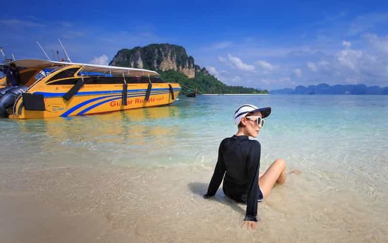 Ao Nang : Tour en bateau à moteur ou à queue longue de 4 îles en journée