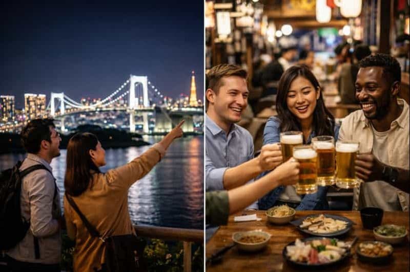 Billet Tokyo de nuit et izakaya : de Shimbashi à Odaiba
