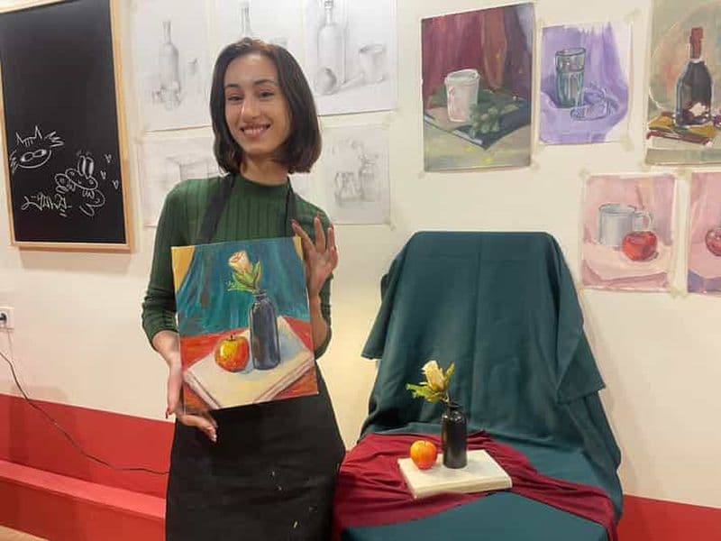 Tbilissi : atelier peinture à l'huile avec prise en charge à l'hôtel