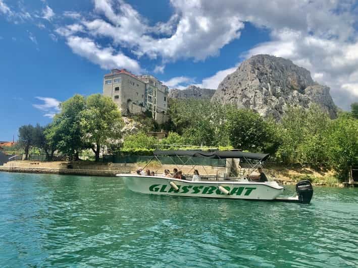 Omiš : croisière de 2 heures sur la rivière Cetina en bateau transparent et visite du Beer Garden