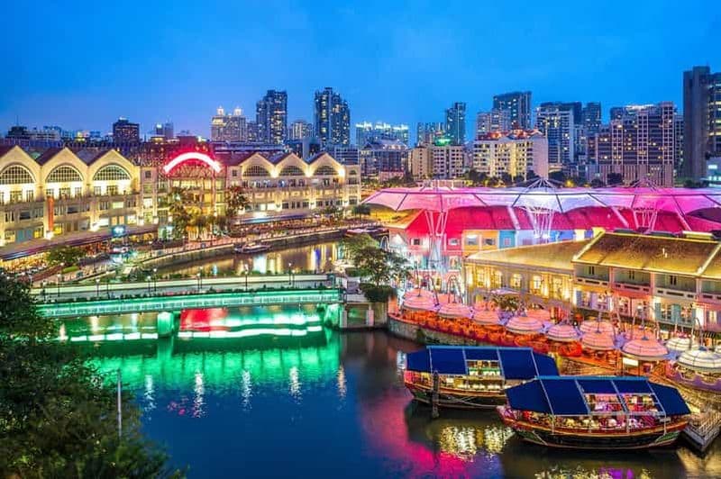 Nuit étoilée à Singapour : croisière, Rhapsody, Spectra et satay