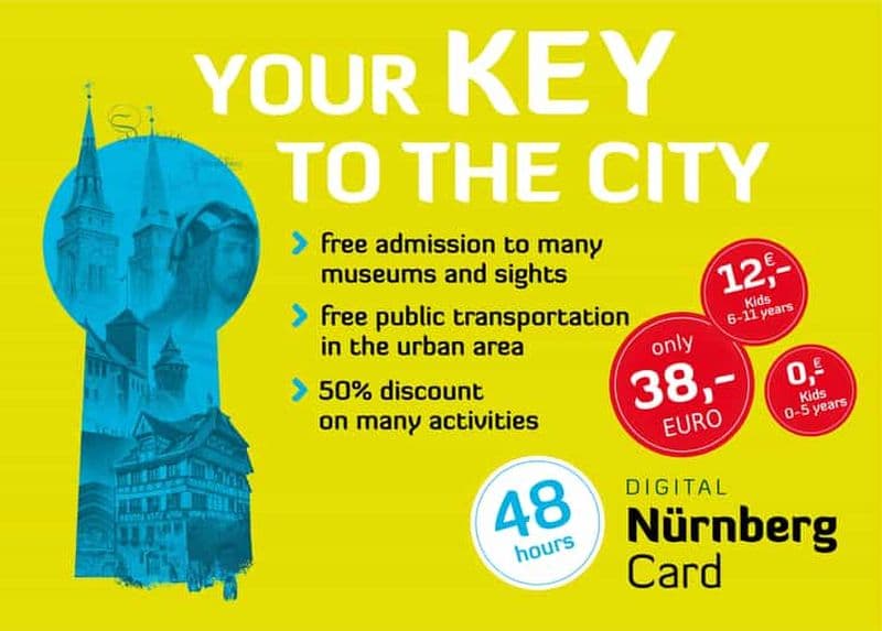 Billet Nuremberg : CityCard 48 heures avec transports publics gratuits