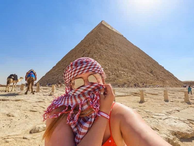 Billet Le Caire : visite des pyramides de Gizeh et du Sphinx avec balade à dos de chameau et entrée