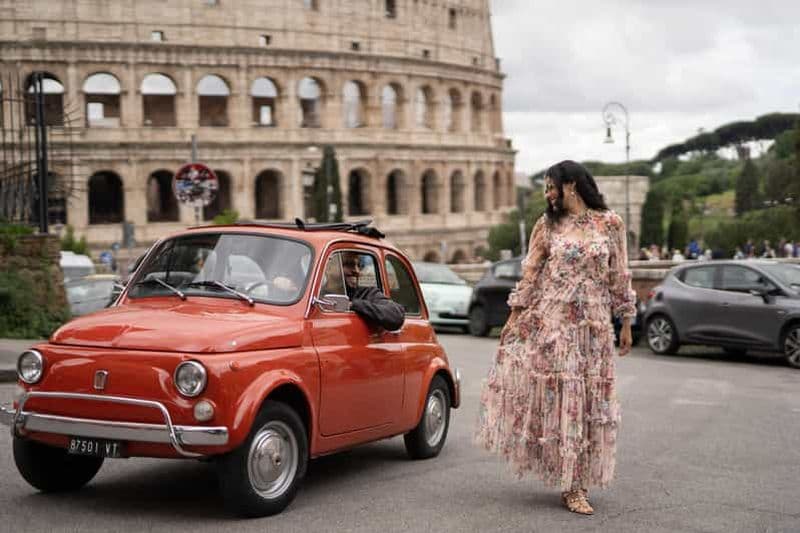 La Dolce Vita : Une croisière à Rome à bord d'une Fiat 500 classique