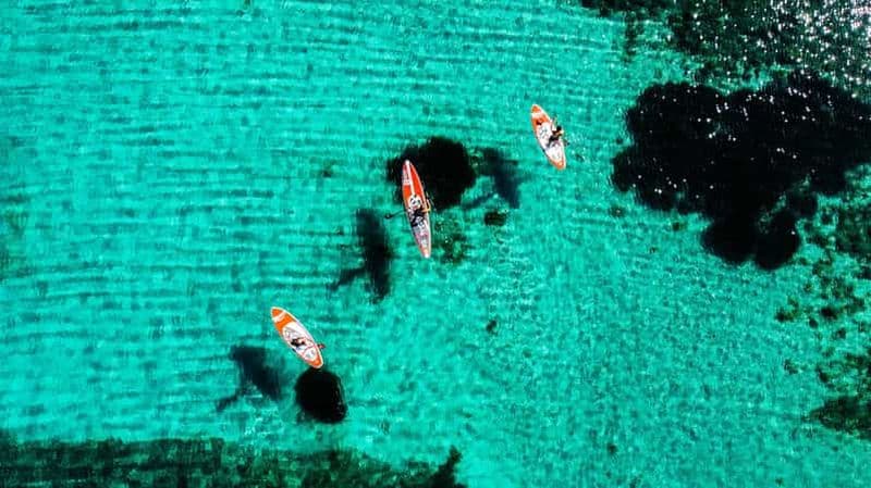 Excursion en paddle dans les criques de la plage de Lazzaretto