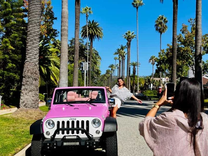 Beverly Hills : Visite privée en Jeep rose de Rodeo Drive