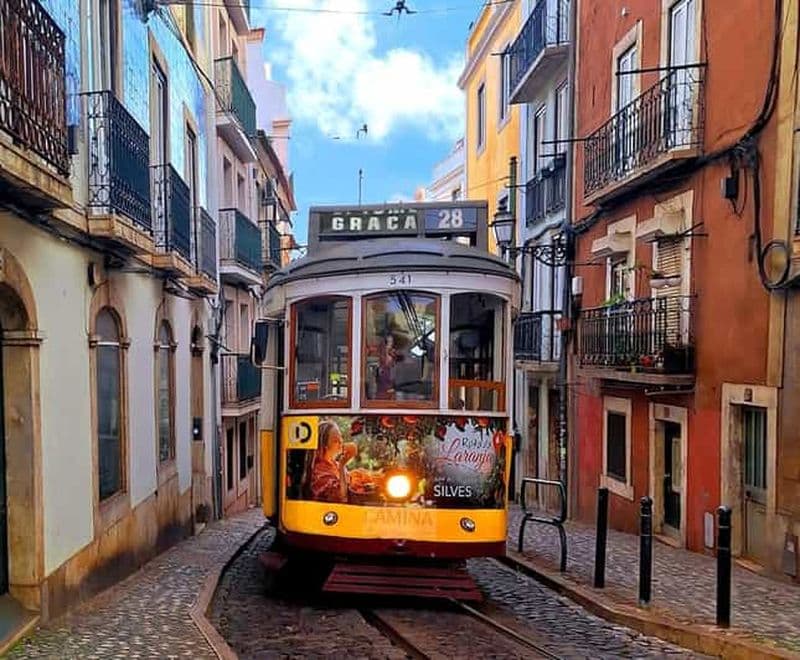 Billet Contrastes de Lisbonne : tramway historique et promenade à pied à Príncipe Real et Graça
