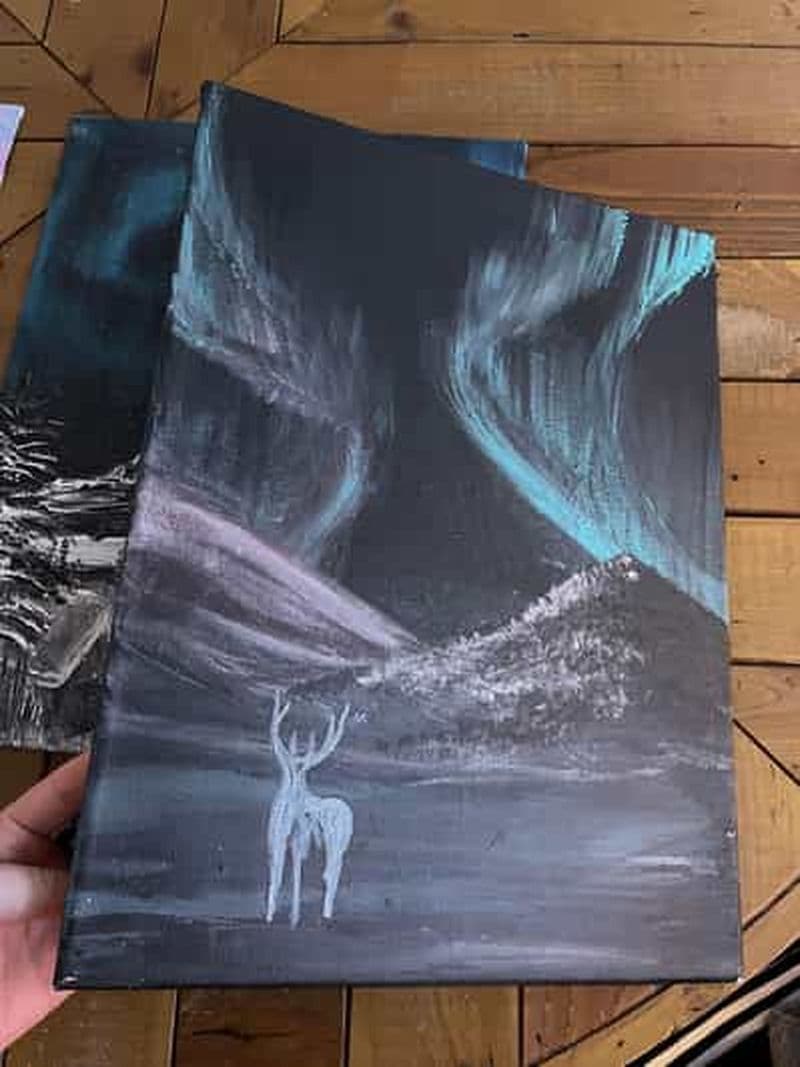 Rovaniemi : Atelier de peinture et de dégustation de l'aurore