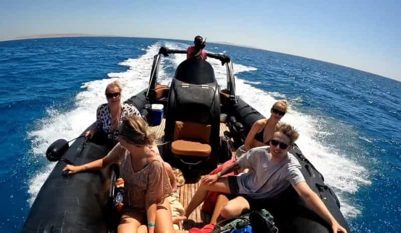 Hurghada : Bateau rapide privé vers la maison des dauphins avec prise en charge.
