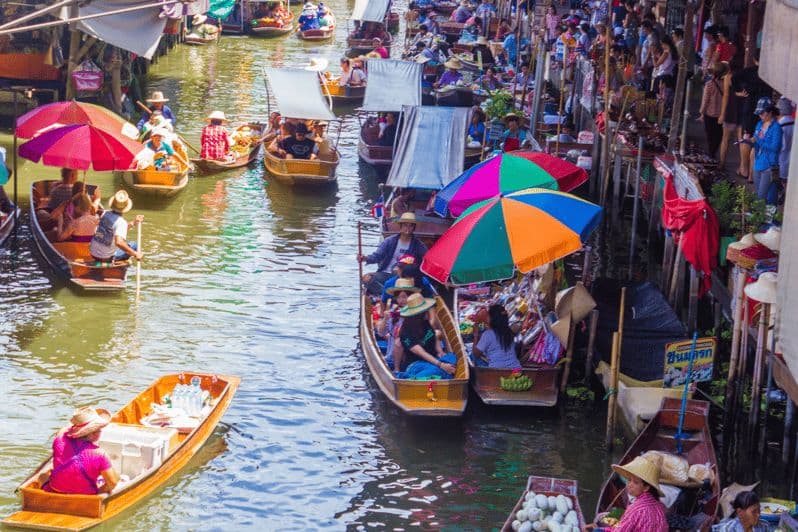Billet Bangkok : visite d'une journée du Grand Palais et du marché flottant avec transfert