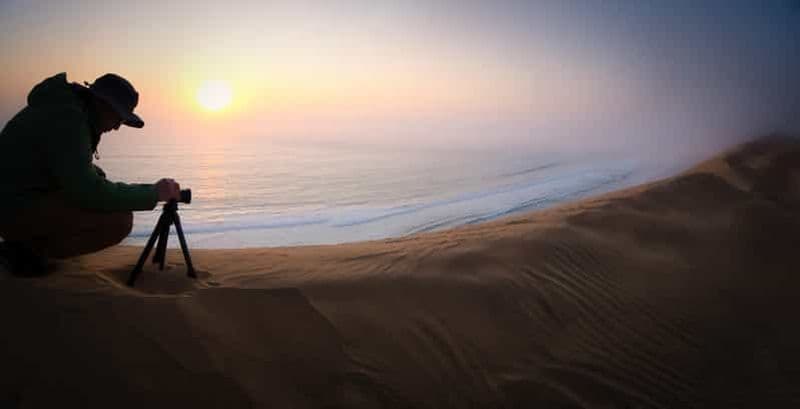 Billet Walvis Bay : Circuit photographique de 5 heures au coucher du soleil dans le port de Sandwich