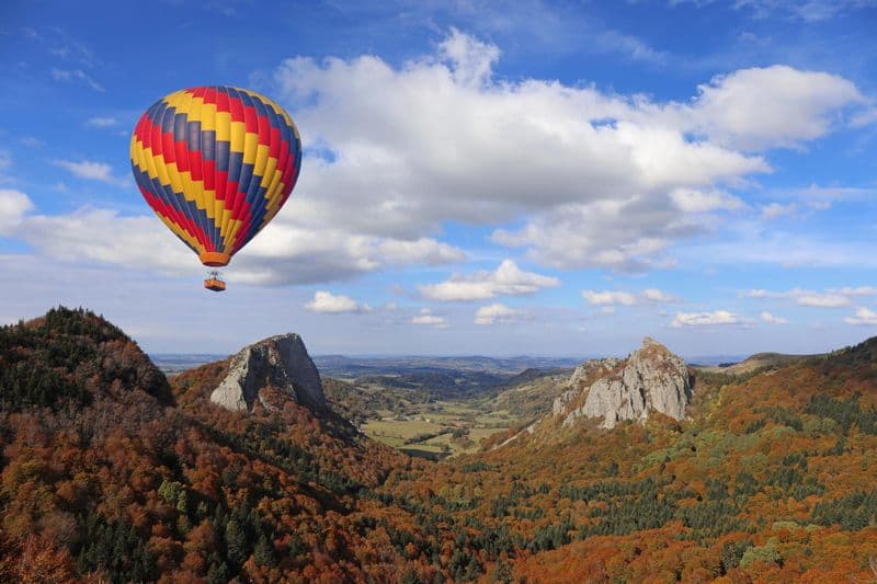 Vol en montgolfière des volcans d’Auvergne