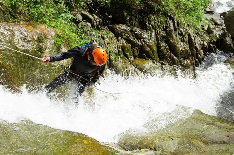Canyoning dans le canyon de la Besorgues en Ardèche