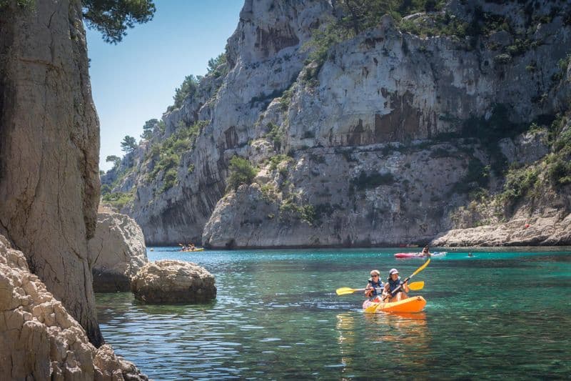 Kayak dans le Parc National des Calanques
