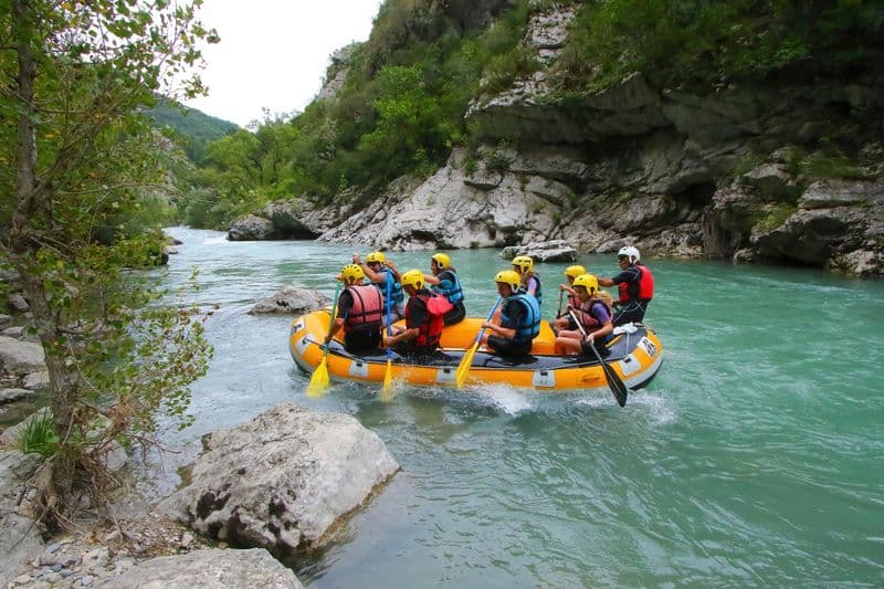Rafting dans les gorges du Verdon