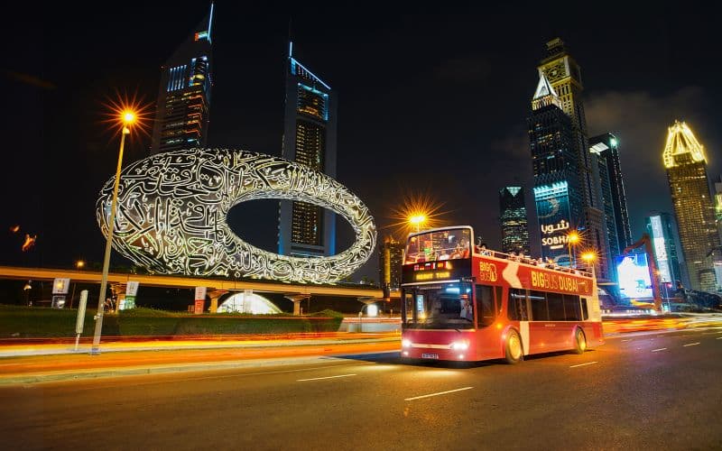 Billet Big Bus : Visite nocturne de Dubaï en bus