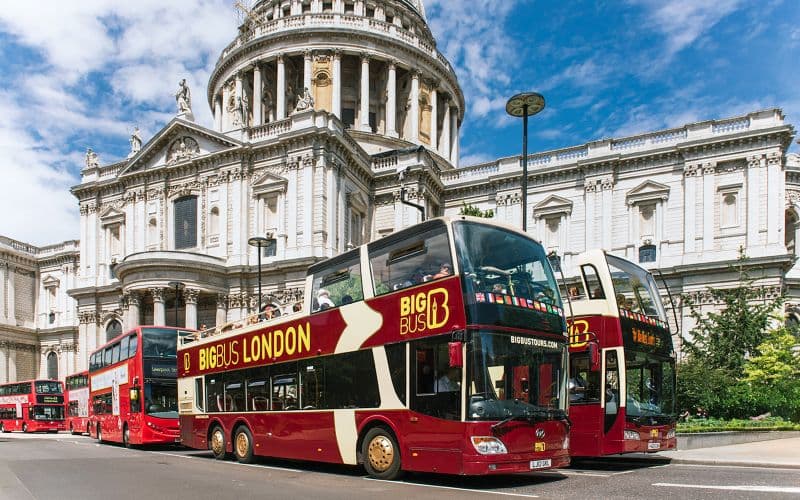 Billet Big Bus : Tour en bus Hop-On Hop-Off de Londres avec croisière sur la Tamise et visite en soirée en option