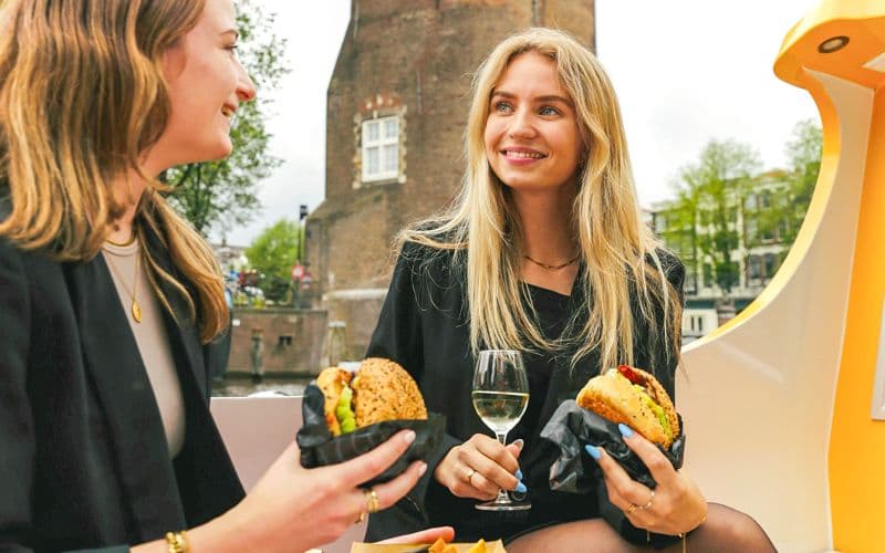 Billet Amsterdam : Dîner-croisière Burger & 1 boisson gratuite