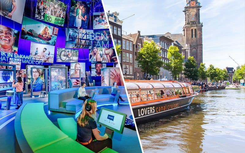 Billet Combo : Billets pour le Musée scientifique NEMO + Croisière sur les canaux d'Amsterdam