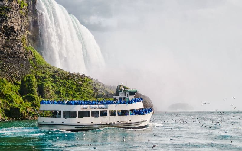 Billet À partir de Toronto : Visite des chutes du Niagara avec croisière Hornblower et voyage derrière les chutes en option.