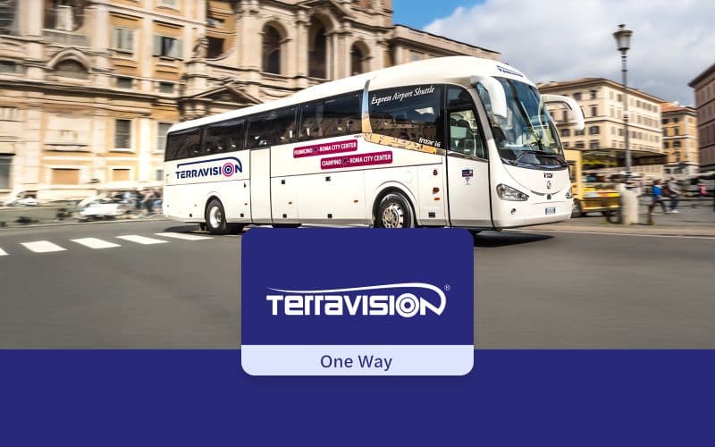 Billet Navettes en bus : Aéroport de Fiumicino vers/depuis la gare Termini de Rome avec Terravision