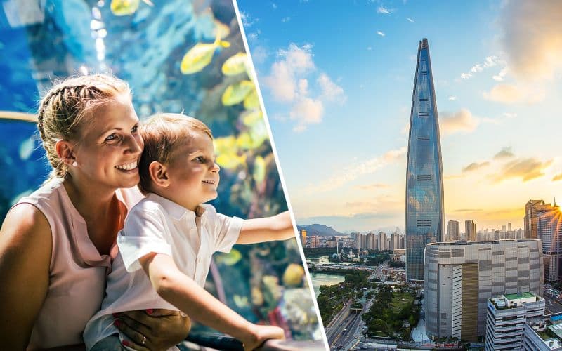 Combo (Economisez 38%) : Lotte World et Aquarium + Billets pour l'Observatoire du ciel de Séoul