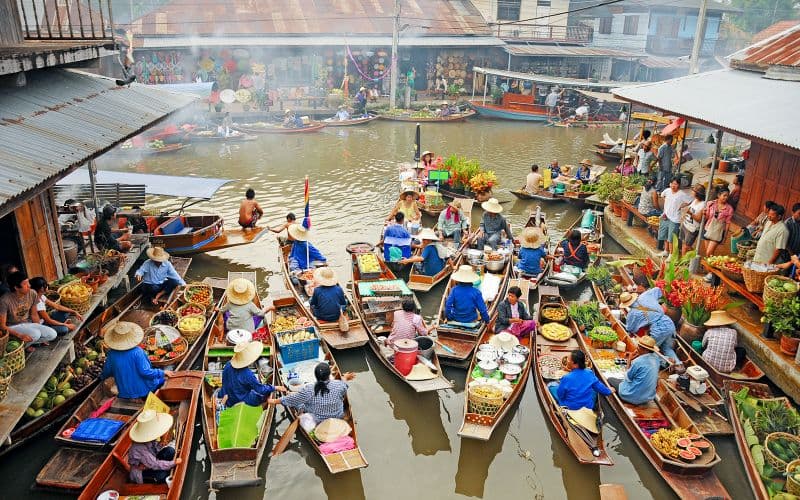 Billet Visite guidée d'une journée complète des marchés flottants de Bangkok