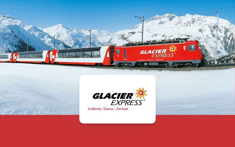 Billet Glacier Express (Billets avec réservation de siège) : Zermatt de/à Coire/St. Moritz