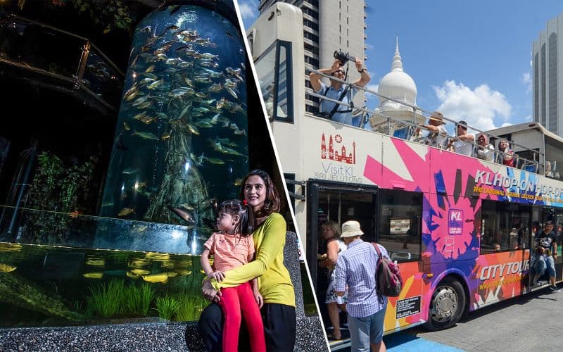 Combo : Billets pour Aquaria KLCC + Visite du bus Hop-On Hop-Off de Kuala Lumpur