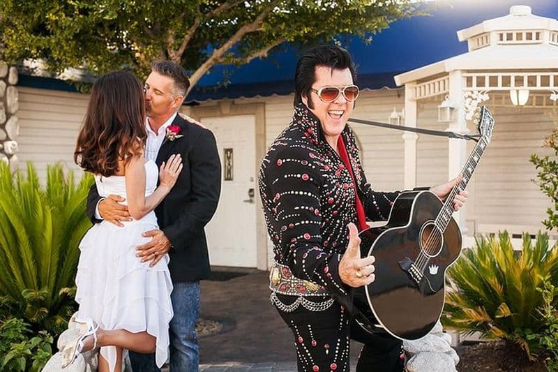 Billet Mariage à thème avec Elvis à Las Vegas