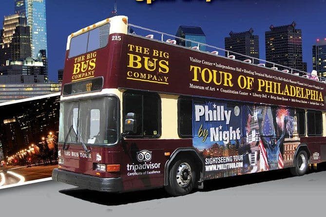 Bus touristique nocturne Big Bus de Philadelphie