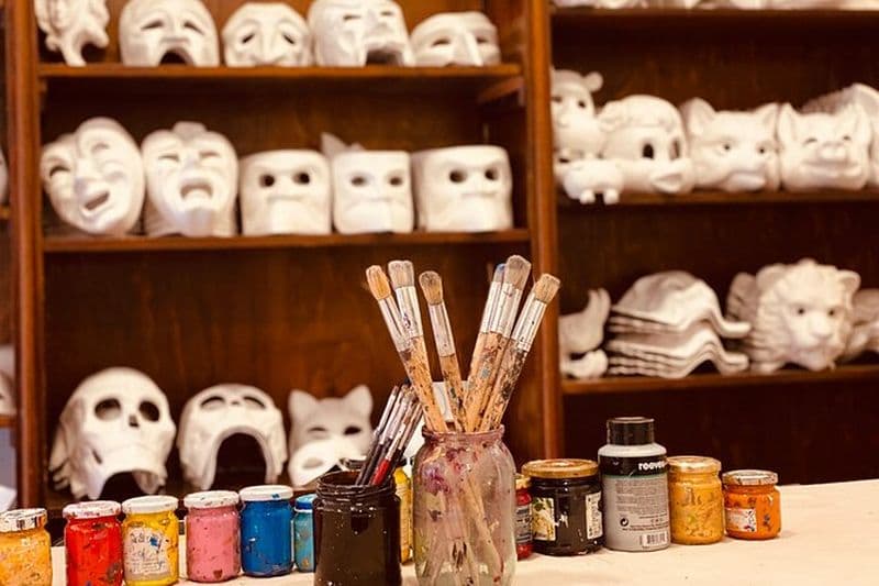 Atelier de fabrication de masques à Venise