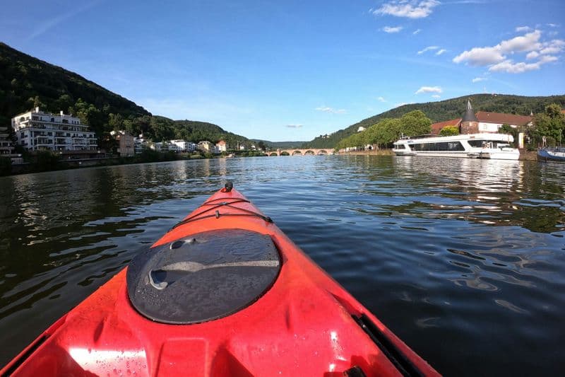 Balade en kayak sur le Neckar à Heidelberg